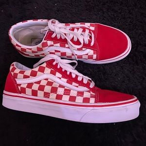 Red checkered vans